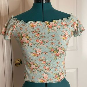 Off the shoulder crop top